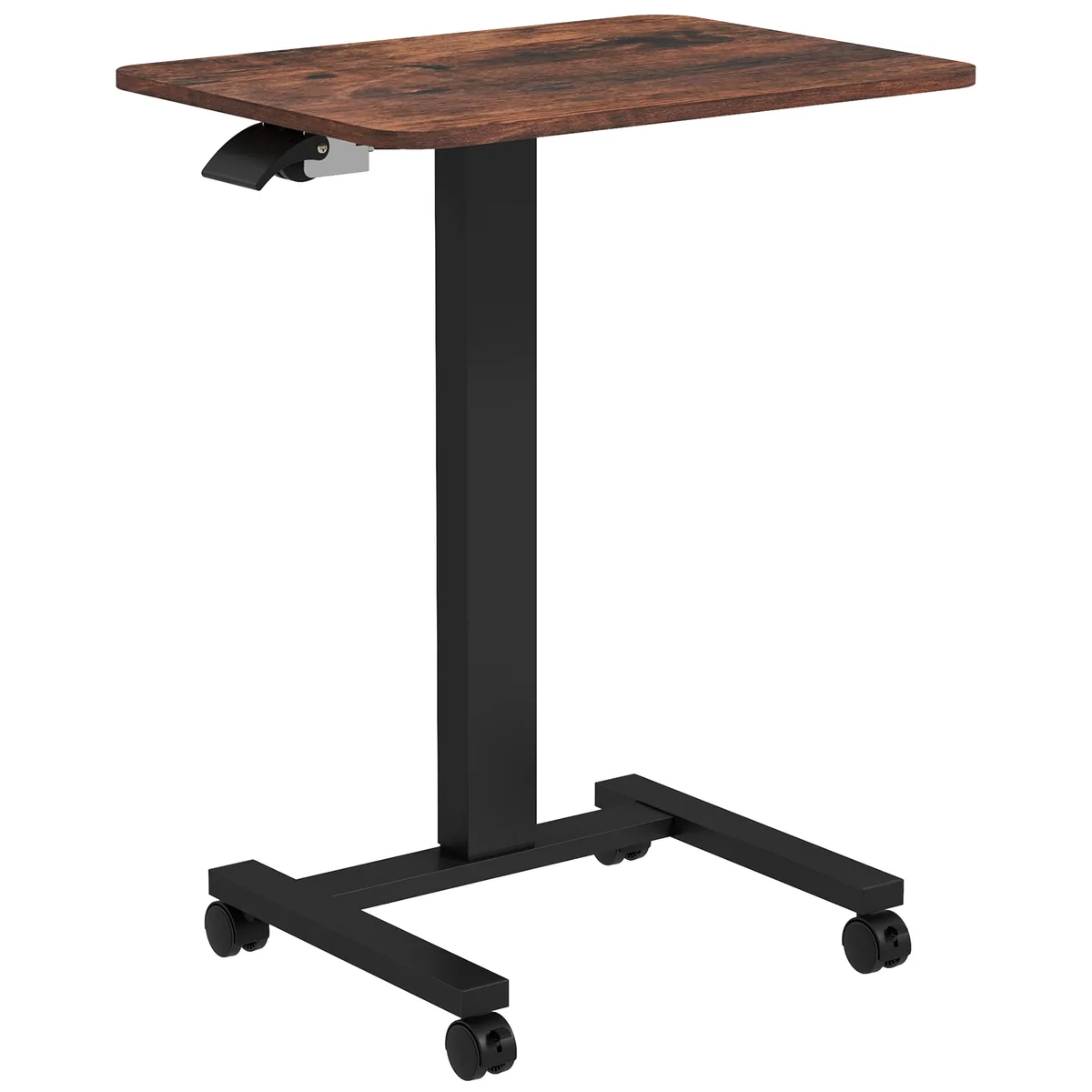 Birou Ajustabil Vinsetto cu Role 65x48 cm Maro Rustic