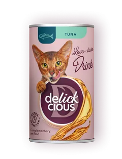 Conserva Bautura pentru Pisici Delickcious Ton 140g