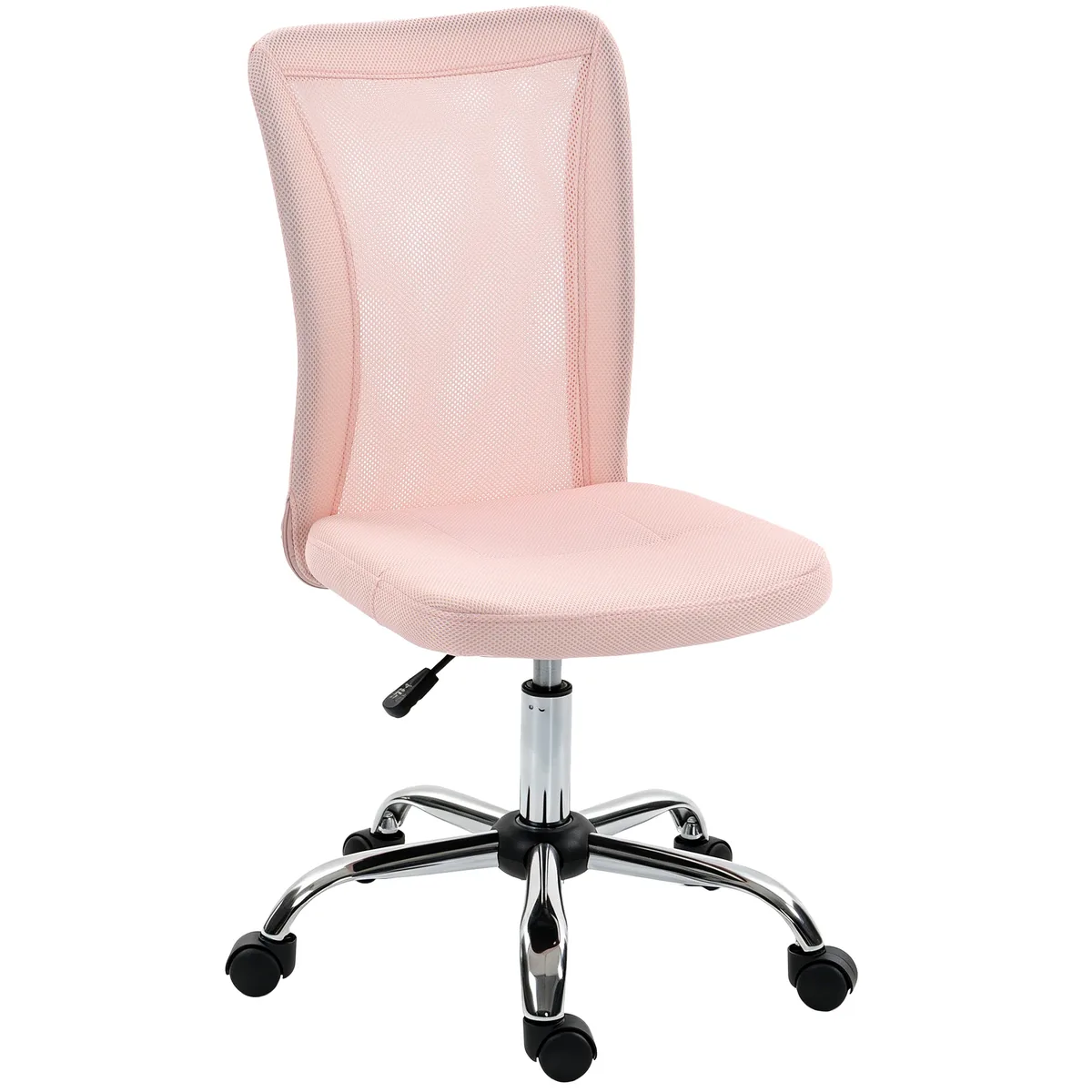 Scaun de Birou Vinsetto Ergonomic Fără Brațe Roz