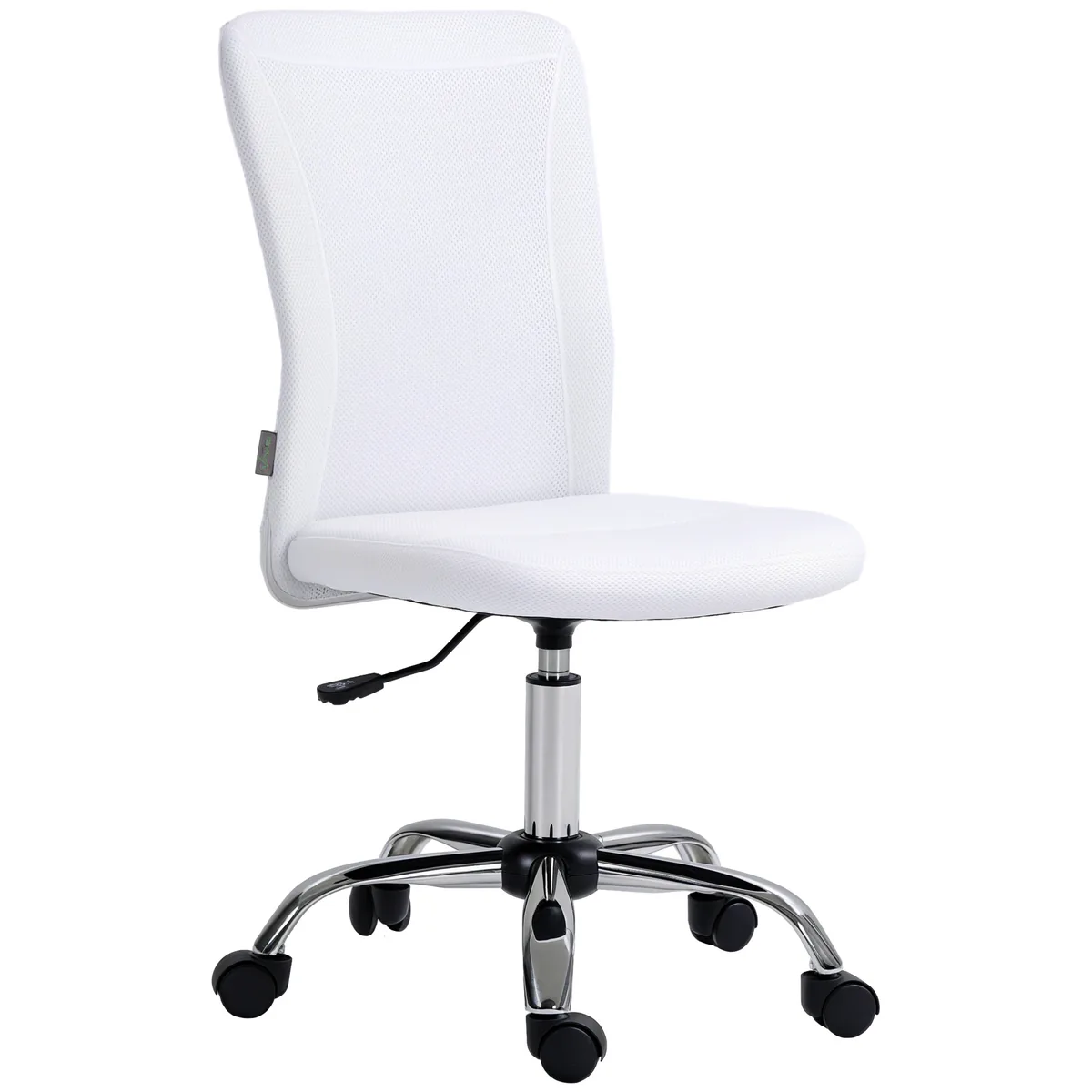 Scaun de Birou Ergonomic Vinsetto Plasa Alb Picior Cromat