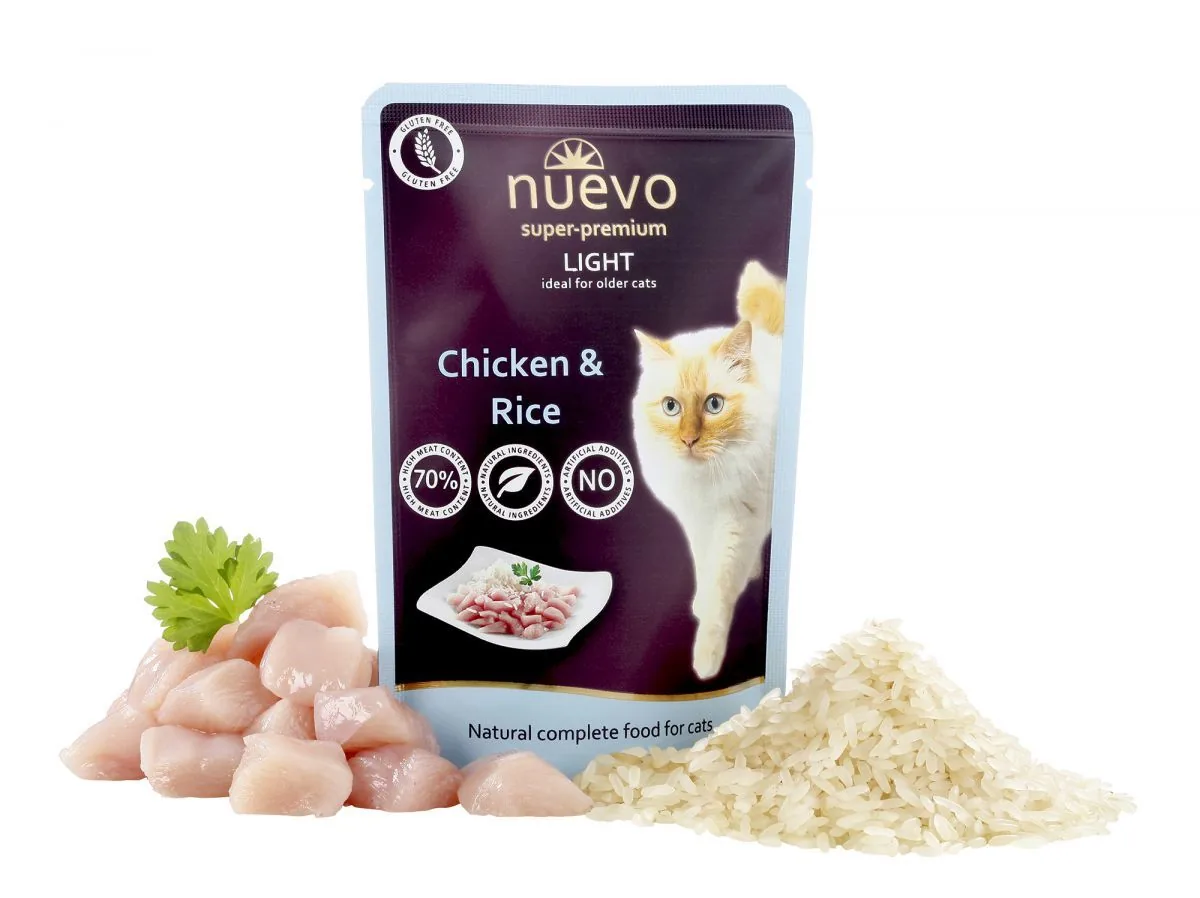 Plic Hrana Umeda Pisici Nuevo Light Pui si Orez 85g
