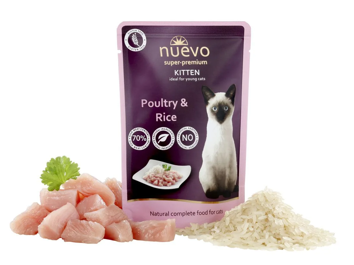 Hrana Umeda pentru Pisici Nuevo Junior Pui si Orez 85g
