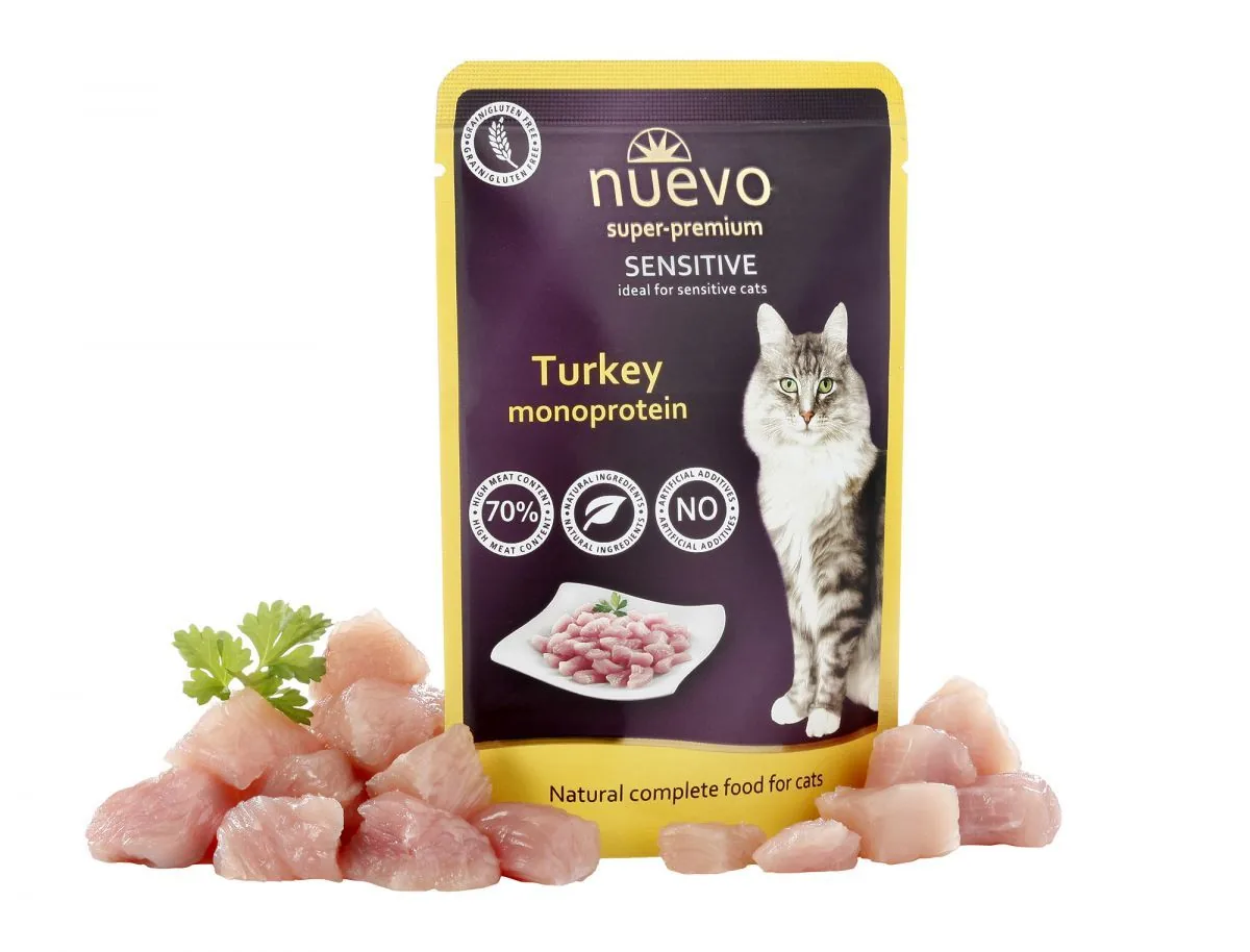 Plic Hrana Umeda Pisici Nuevo Sensitive Curcan 85g