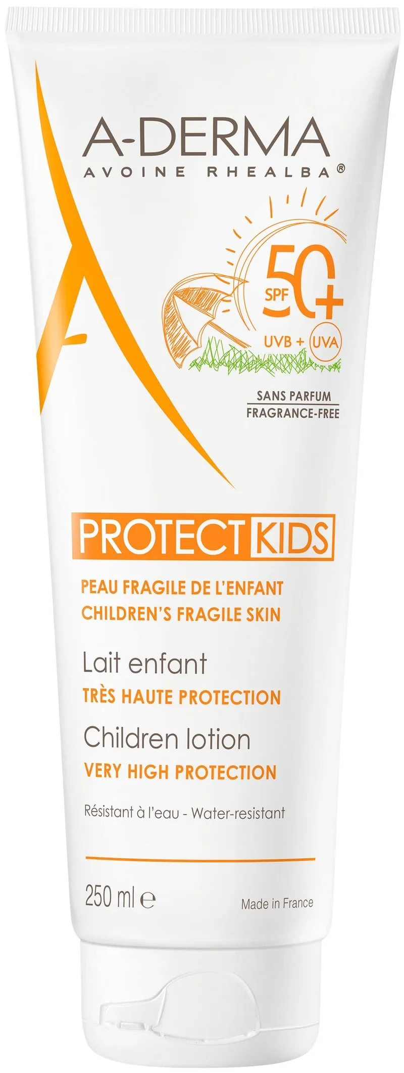 Lapte Solar pentru Copii A-Derma Protect Kids SPF50+ 250ml