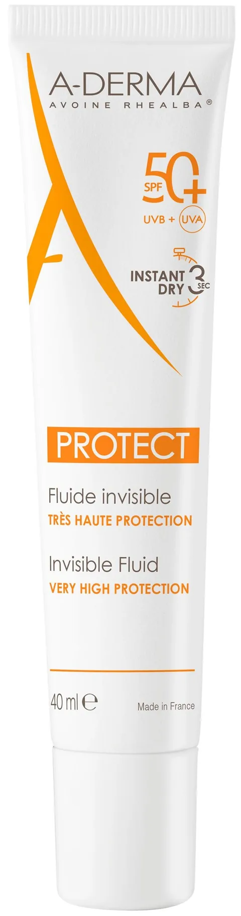 Fluid de Protectie Solara A-Derma Protect Invizibil SPF50+ 40ml