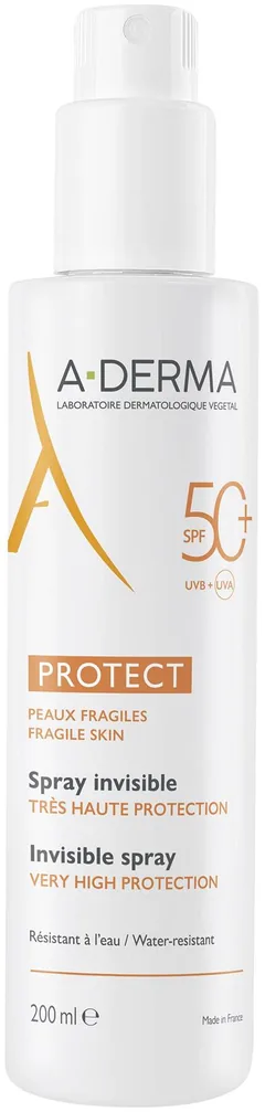 Spray de Protectie Solara A-Derma Protect SPF50+ 200ml Invizibil