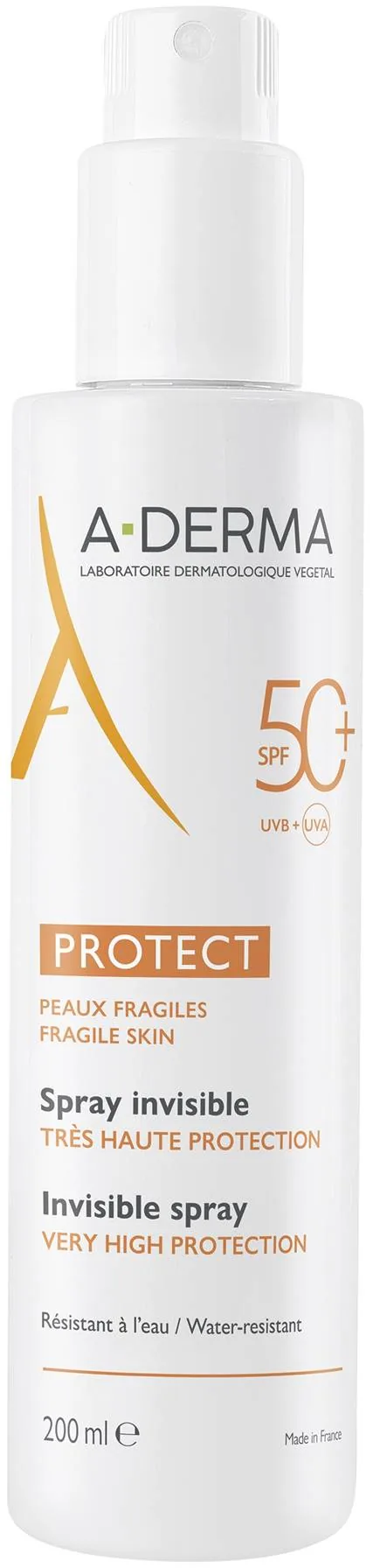 Spray de Protectie Solara A-Derma Protect SPF50+ 200ml Invizibil
