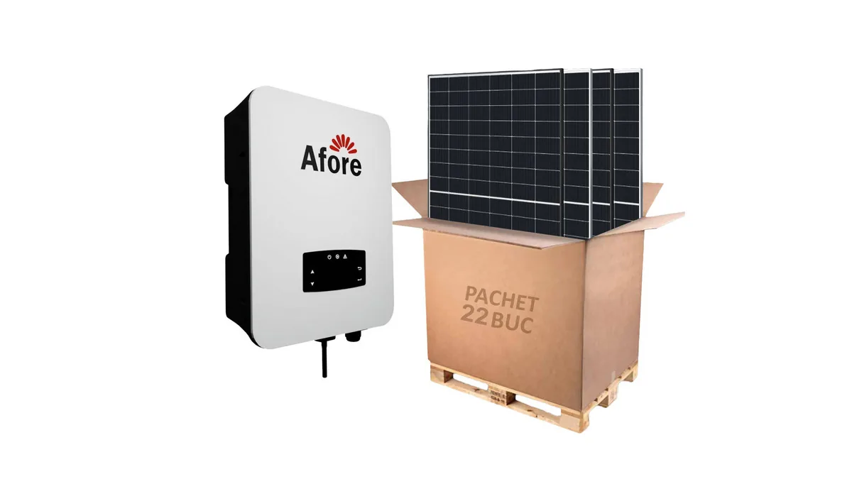 Afore BNT010KTL-2 Kit Solar On-Grid Trifazat 10kW 22 Panouri Bifacial 460W