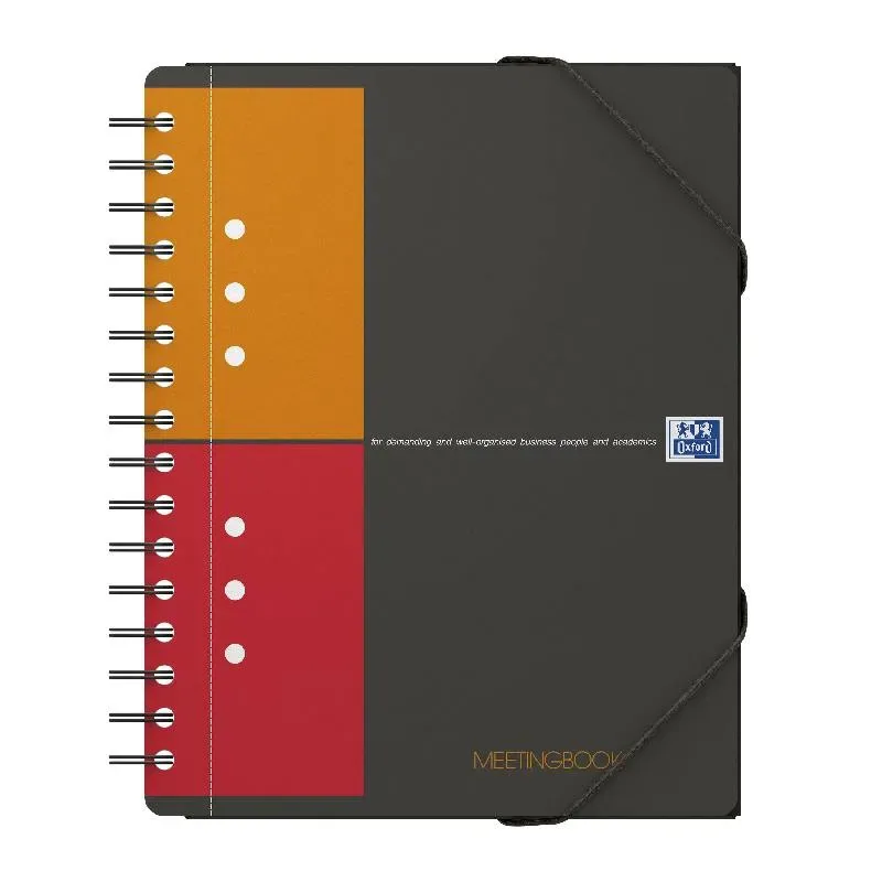 Agenda Oxford Meeting Book A5+ 80 File cu Spira Matematica Gri
