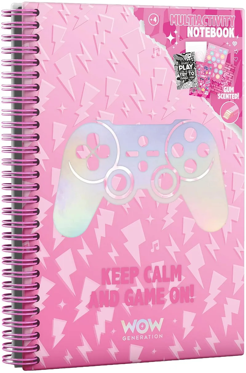 Agenda WOW Generation Gamer Valentina A5 Coperta Tare cu Spirala Parfumata
