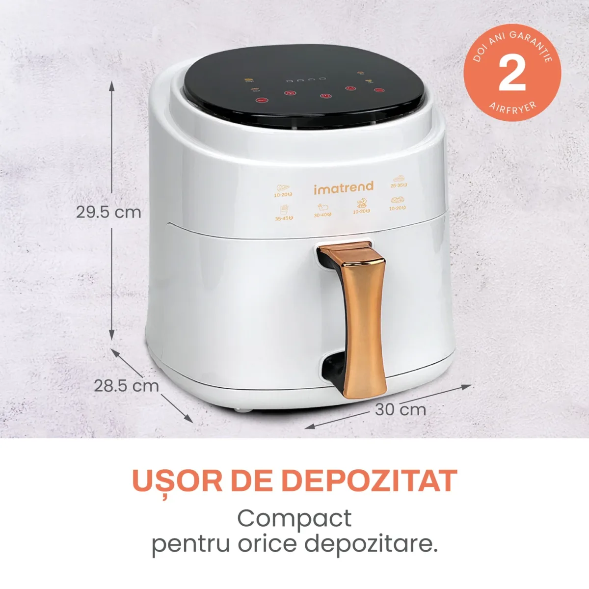 IMA Trend XL Air Fryer 8L Alb - imagine 7