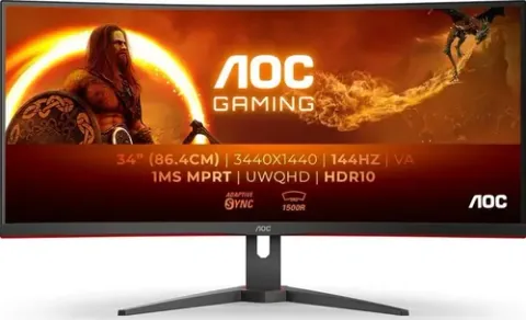 AOC CU34G2XE/BK Negru/Rosu