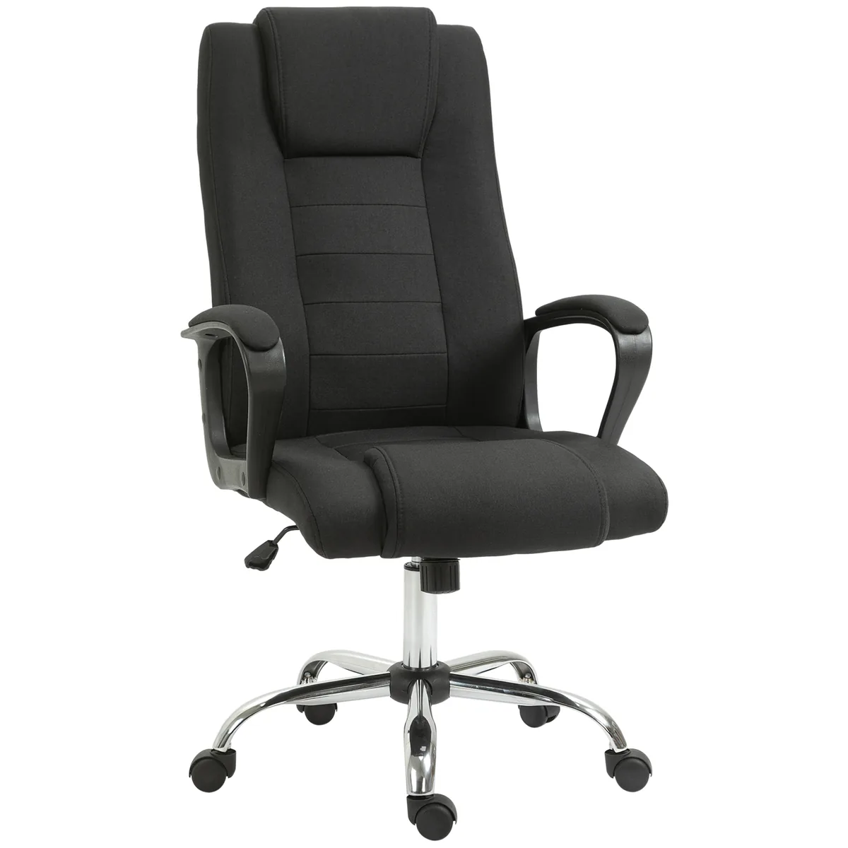Scaun de Birou Vinsetto Ergonomic Basculant Captusit Reglabil 62x76x110-119cm Negru