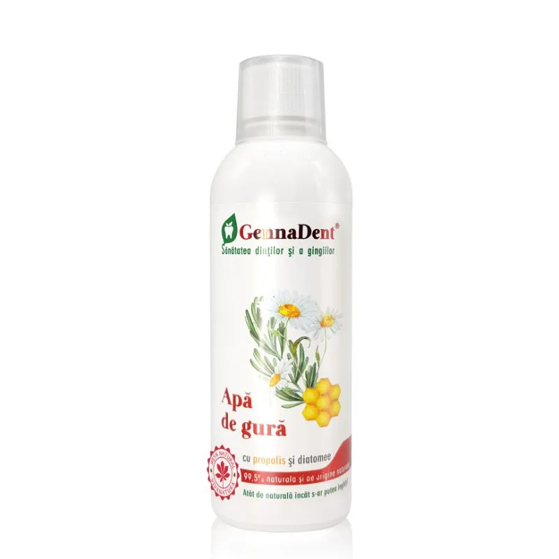 Apa de Gura VivaNatura GennaDent cu Propolis si Diatomee 500ml