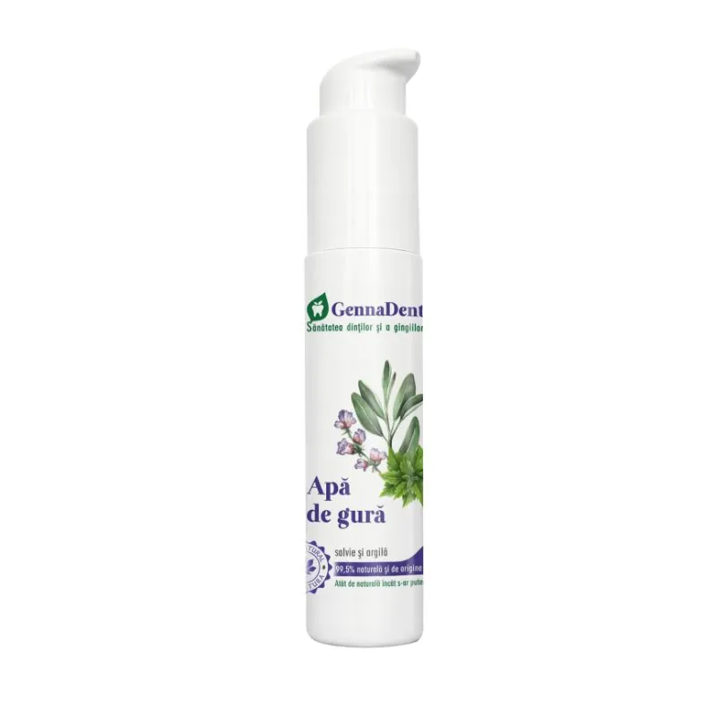 Apa de Gura VivaNatura GennaDent cu Salvie si Argila 45ml