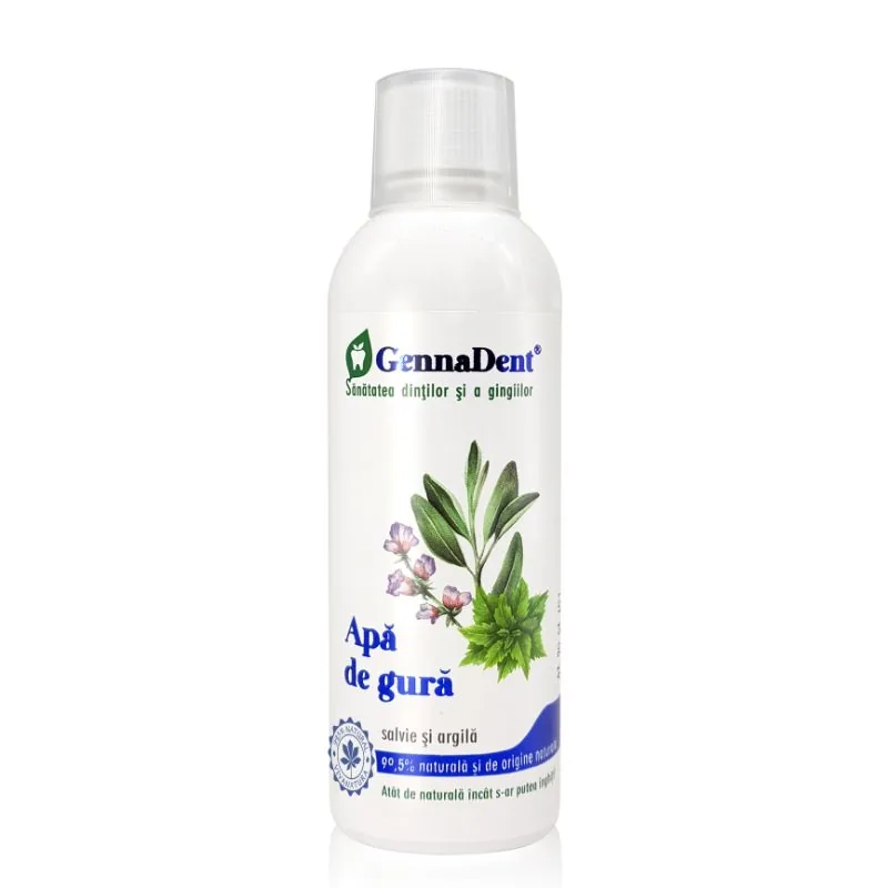 Apa de Gura VivaNatura GennaDent Cu Salvie Si Argila 500ml