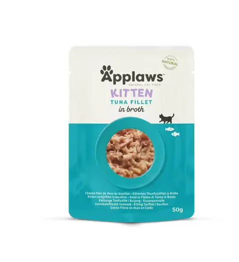 Hrana Umeda pentru Pisici Applaws Kitten Tuna Fillet in Broth 50g Plic