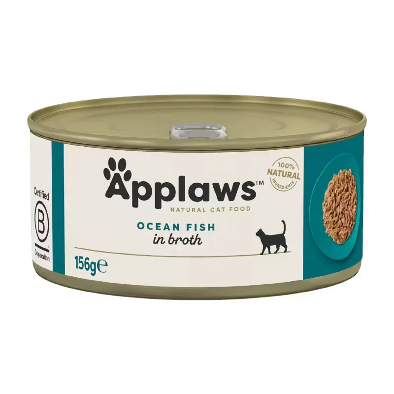 Hrana Umeda pentru Pisici Applaws Ocean Fish in Supa 156g