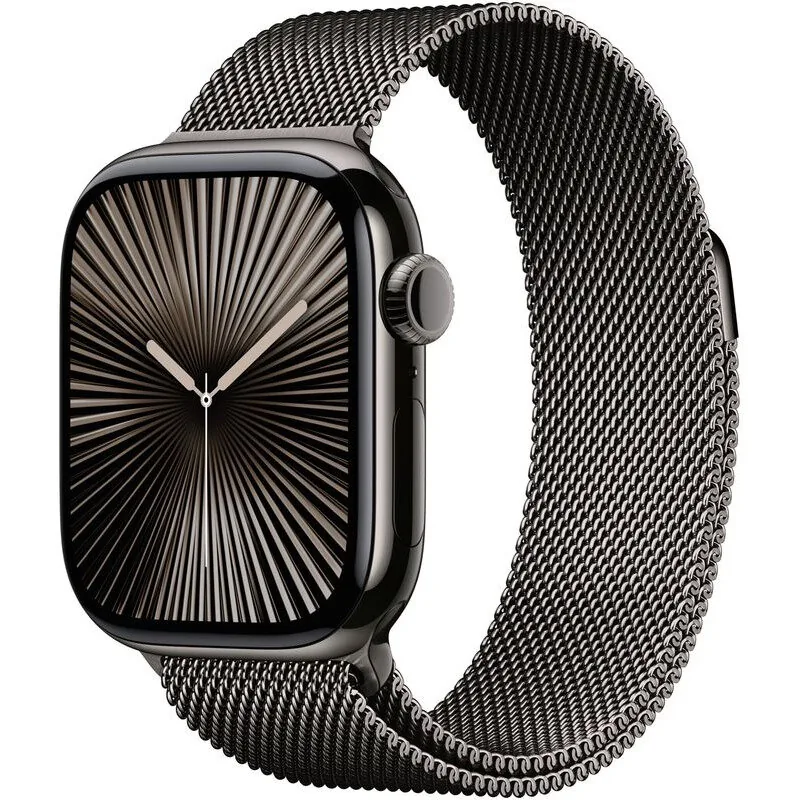 Apple Watch S10 Cellular 42mm Slate Titanium Case Slate Milanese Loop