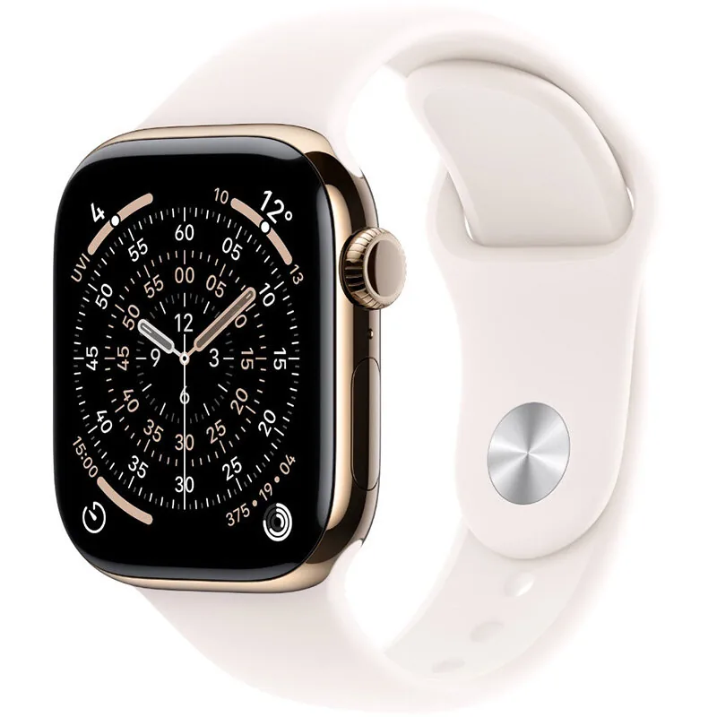 Apple Watch S11 Cellular 42mm Gold Titanium Case Light Blush Sport Band S/M