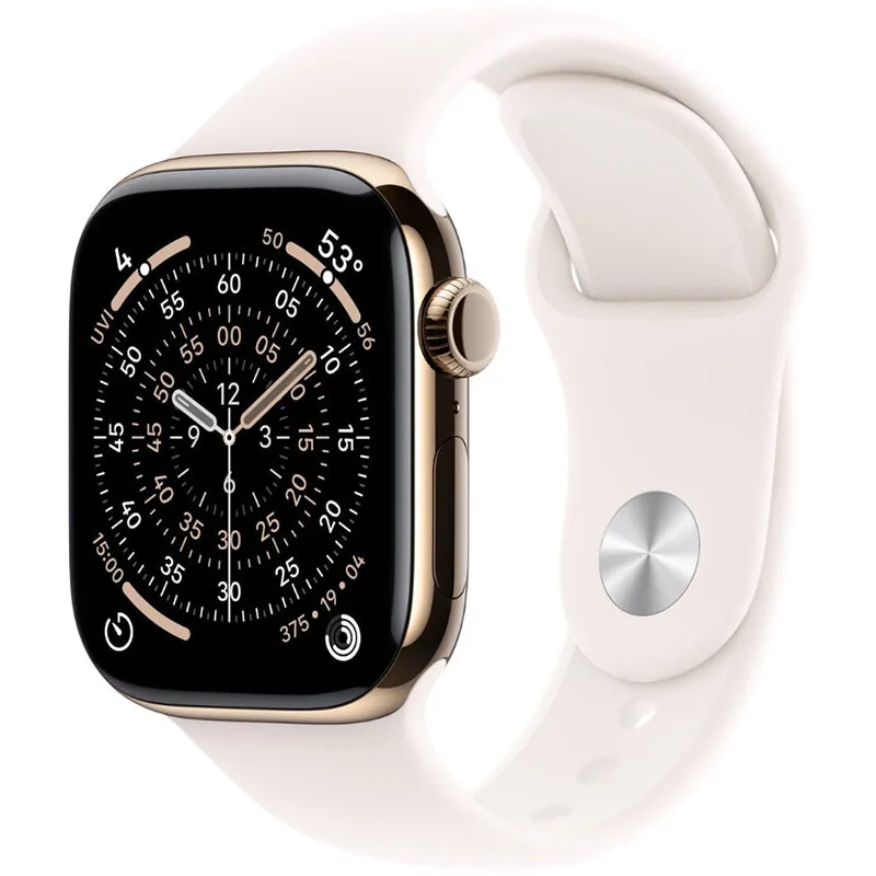 Apple Watch S11 Cellular 46mm Gold Titanium Case Light Blush Sport Band M/L
