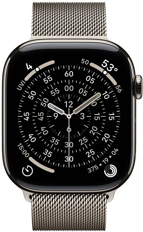 Apple Watch S11 Cellular 46mm M/L Titanium Natural Milanese Loop