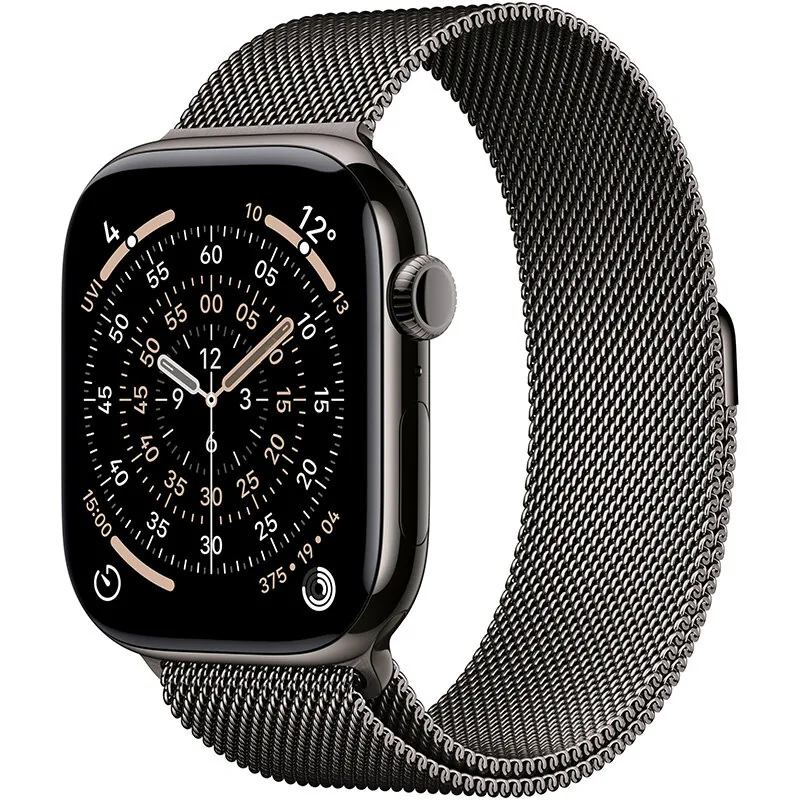 Apple Watch S11 Cellular 46mm Slate Titanium Case Slate Milanese Loop M_L