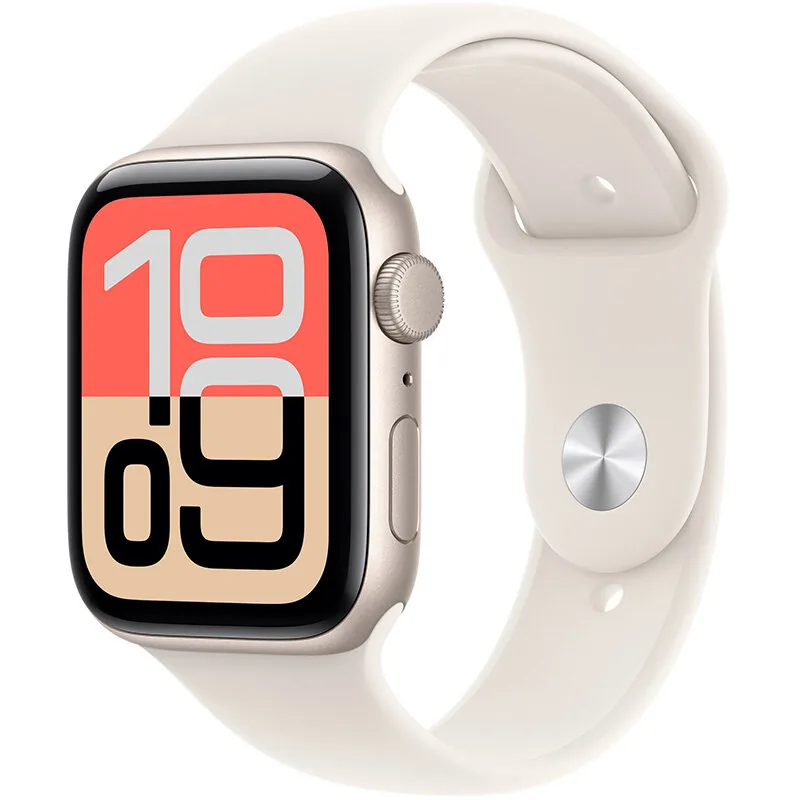 Apple Watch SE 3 GPS 44mm Starlight Aluminium Case Starlight Sport Band M/L mehj4et/a