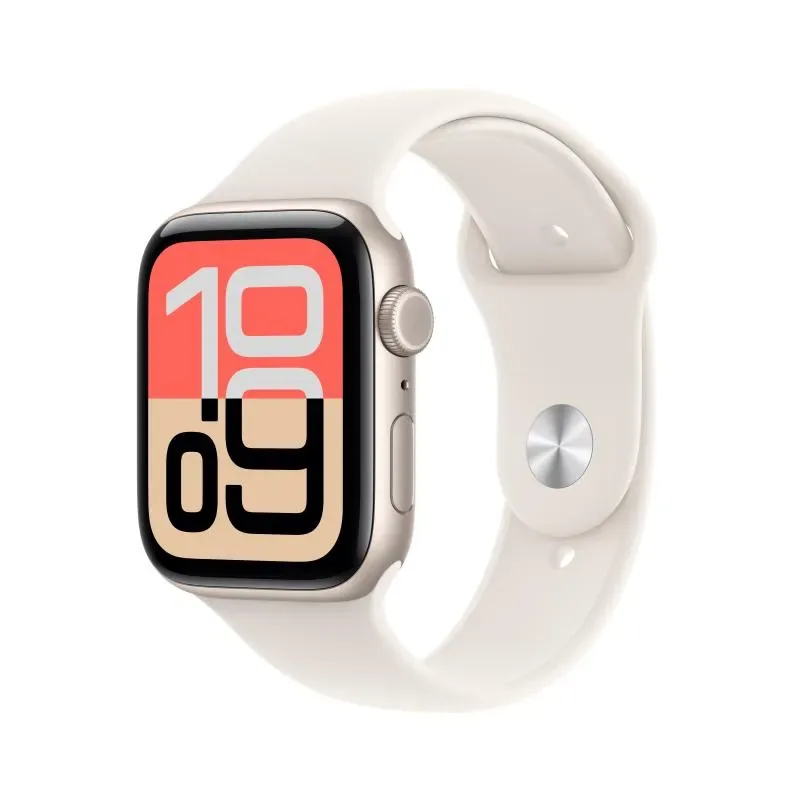 Apple Watch SE 3 GPS + Cellular 44mm Starlight Aluminium Starlight Sport Band Marimea M/L