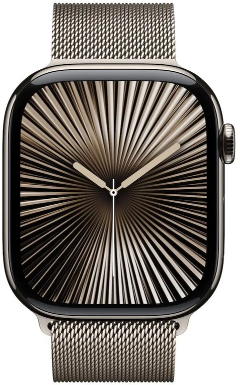 Apple Watch Series 10 46mm Natural Titanium M/L Cell Natural Milanese Loop