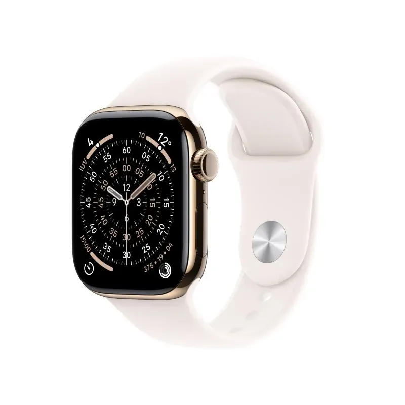 Apple Watch Series 11 GPS + Cellular 46mm Gold Titanium Light Blush Sport Band M/L