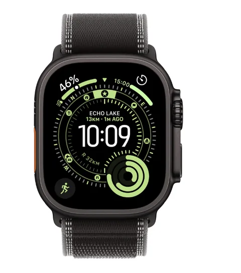 Apple Watch Ultra 3 49mm Black Titanium Trail Loop S/M