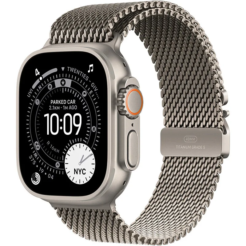 Apple Watch Ultra 3 Cellular 49mm Natural Titanium Natural Titanium Milanese Loop Small