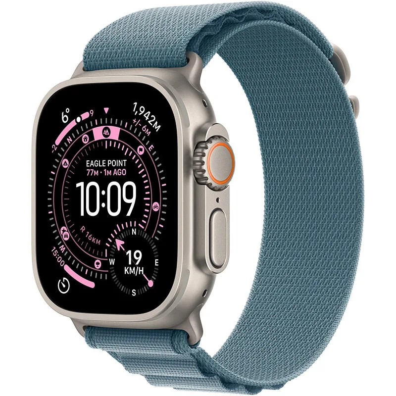 Apple Watch Ultra 3 Cellular 49mm Titanium Natural Light Blue Alpine Loop Small