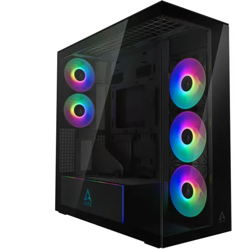 Arctic Xtender Mirror BK VG Mid Tower 3xP14 ProR ARGB 2xP12Pro ARGB Negru