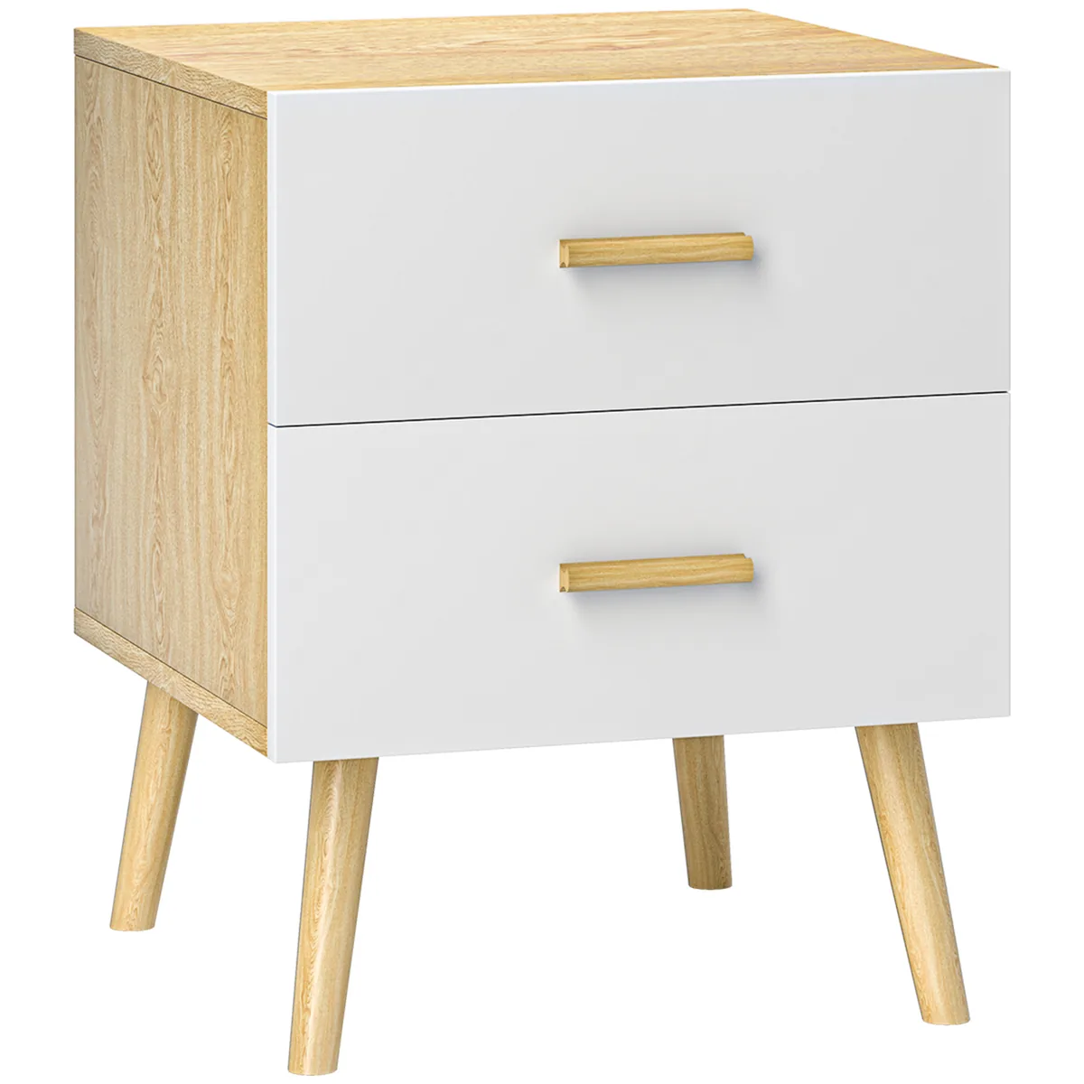Noptiera HOMCOM 2 Sertare Stejar 40x50