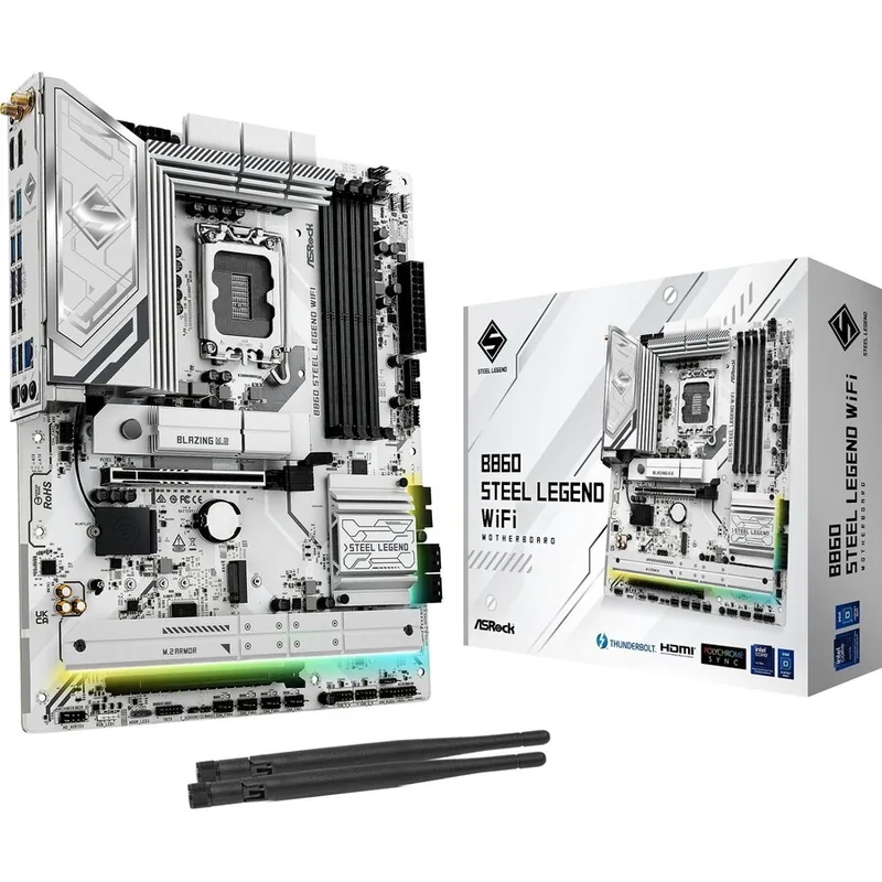Asrock B860 Steel Legend WiFi Alb