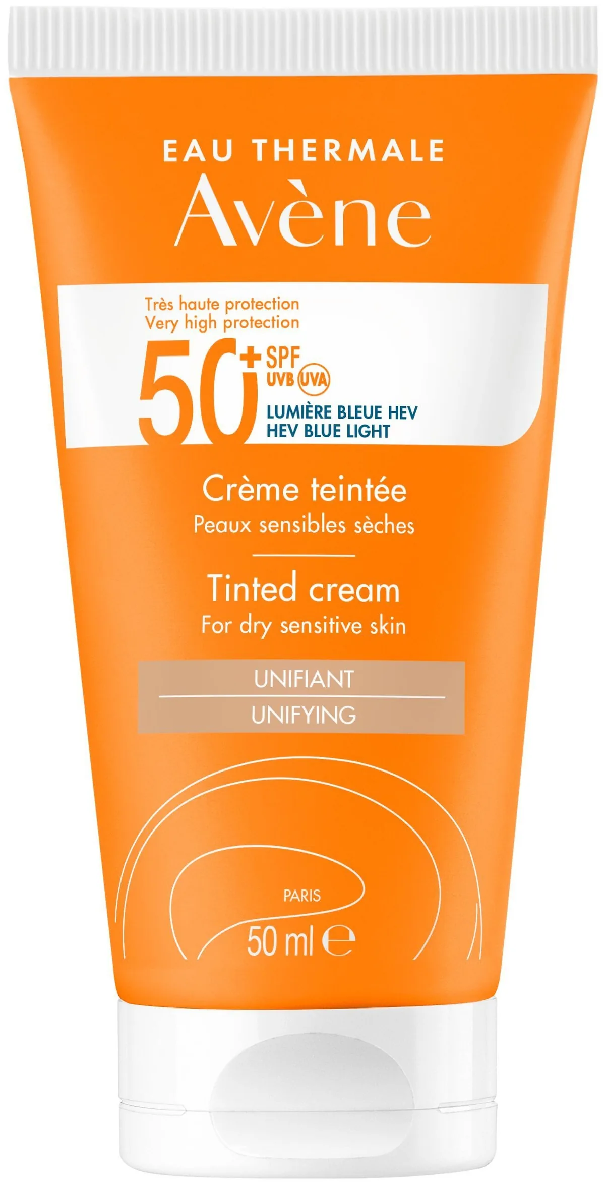 Cremă de Protecție Solară Facială Avène Sun SPF50+ 50ml Colorată
