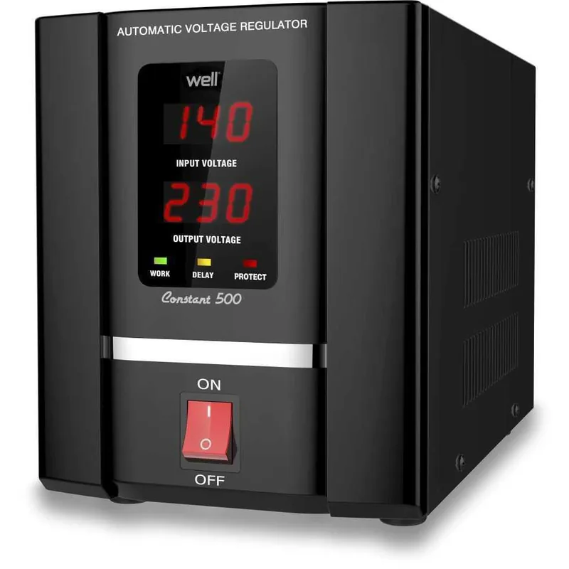 Stabilizator de Tensiune Well AVR-SRV-CONSTANT500 500VA 300W cu Servo Motor