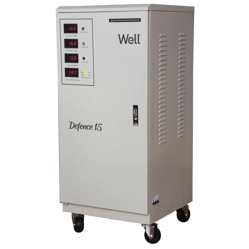 Stabilizator Automat de Tensiune Trifazat Well AVR-SRV 15KVA/12KW cu Servomotor