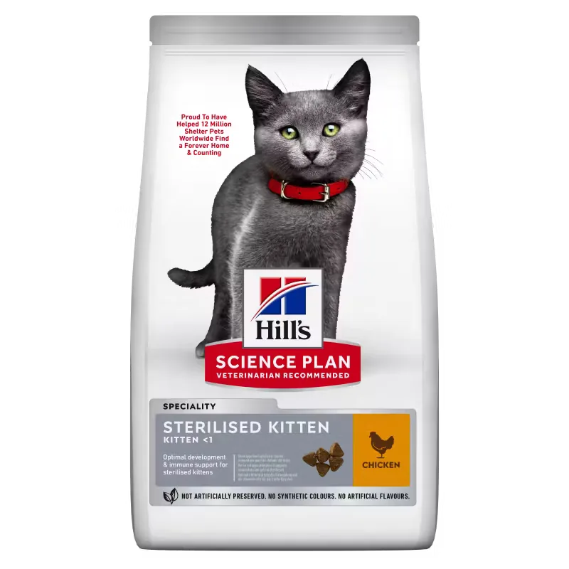 Hrana Uscata pentru Pisici Hills Science Plan Feline Kitten Sterilised Chicken 3kg