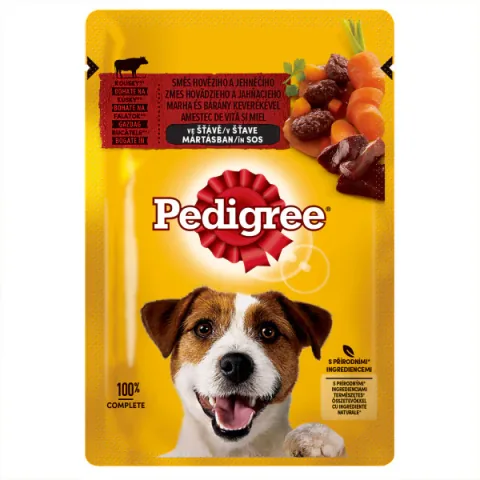 Hrana Umeda pentru Caini Adulti Pedigree Vita si Miel in Sos 100g