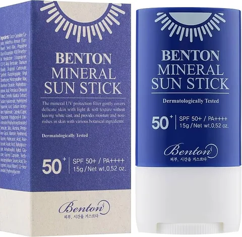 Stick de Protectie Solara Minerala Benton SPF50+ 15g