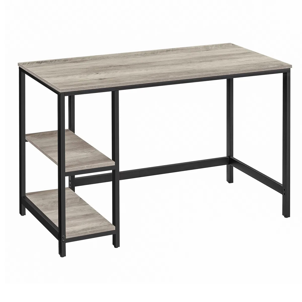 Birou Brius 2 Rafturi Laterale 60x120x75cm Gri Stejar