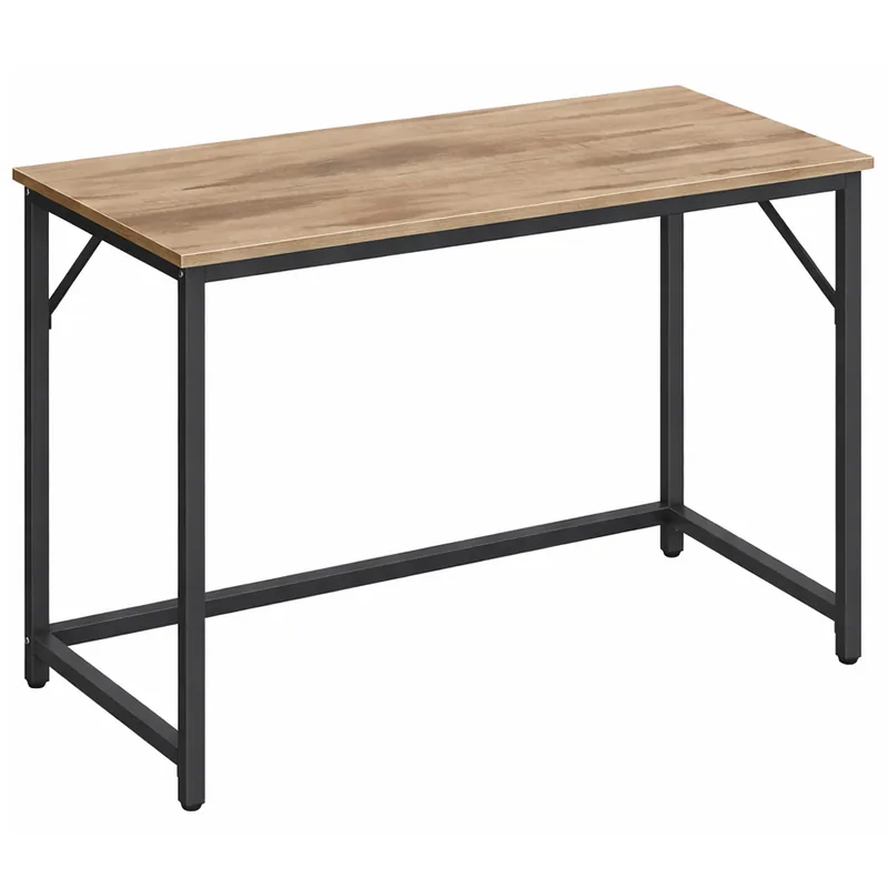 Birou Calculator Brius Pal Cadru Metalic Industrial 100x50x76 cm Maro Camel