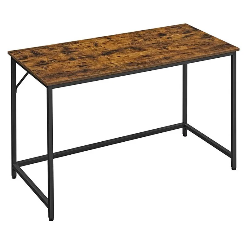 Birou de Calculator Brius PAL Cadru Metalic 120x60x75 cm Maro Rustic
