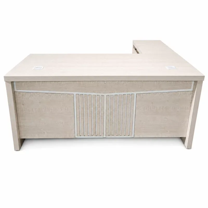 Birou Directorial Valente cu Dulap Lateral Mobil 2000x1000x750mm Alb