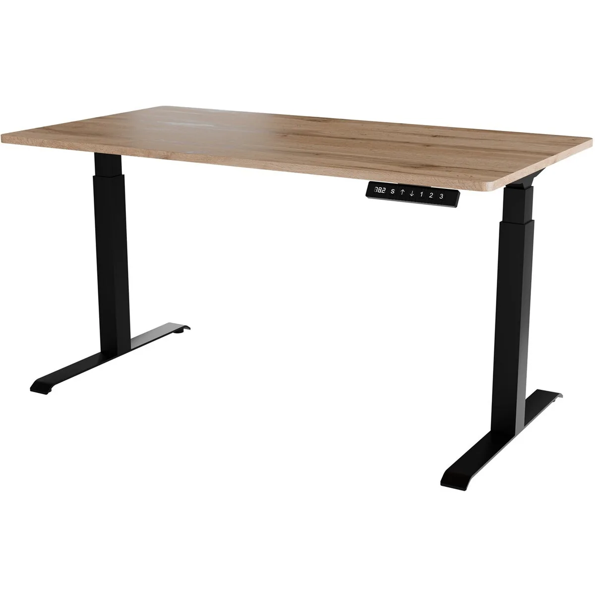 Birou Gaming Cama MEBLE MOON LONG Reglare Electrica 150x80x72-120cm Negru Wotan