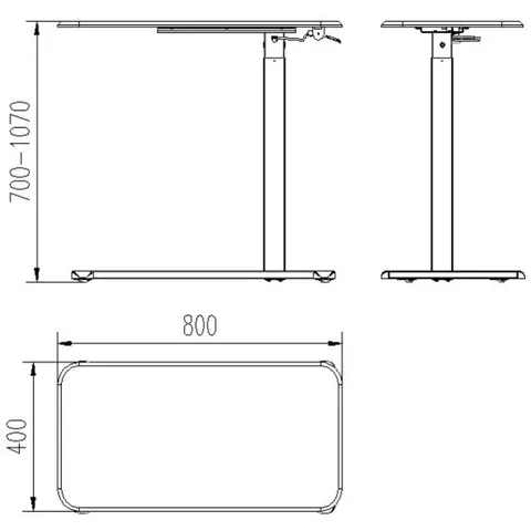 Birou Gaming Unique Laptop Desk Inaltime Reglabila Alb