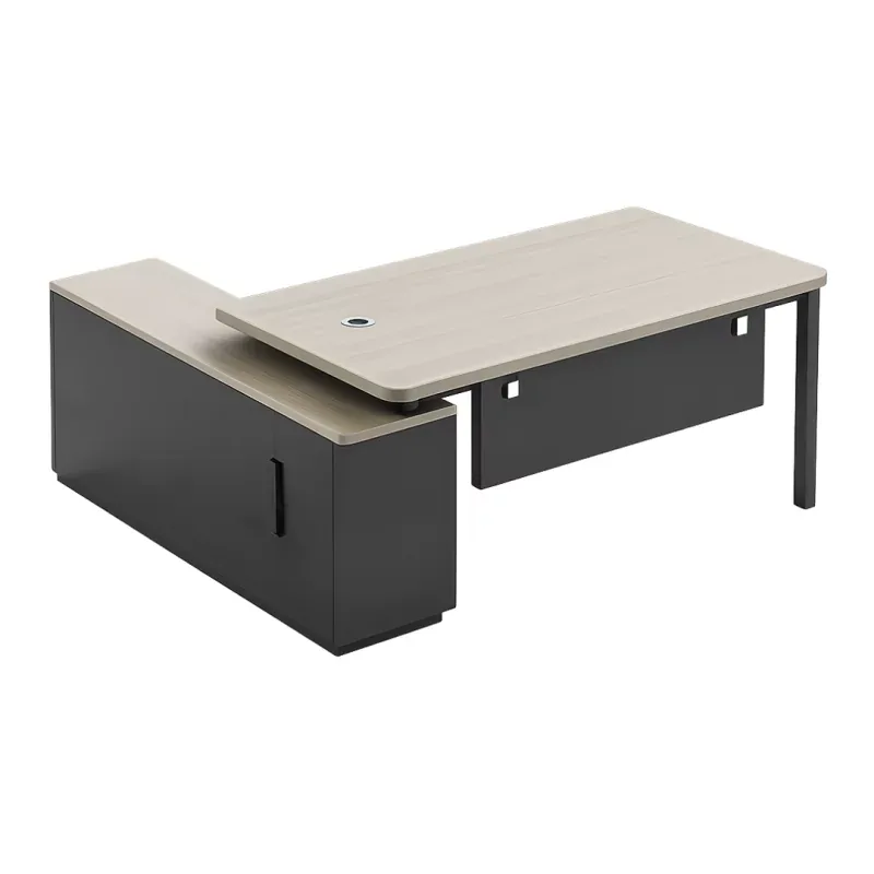 SmartHeater Valence Birou cu Corp Lateral Depozitare 160x80x75cm Dark Grey Wood